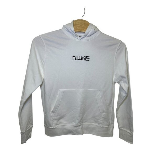 Nike Club Fleece Pullover Hoodie Sweatshirt White Men's‎ Medium NWOT FB6574-100 - Picture 14 of 16